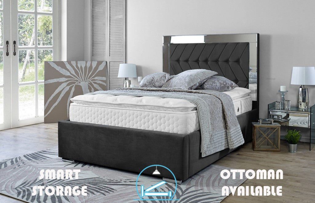 Parie 4ft 6 Bed Frame- Velvet Pink