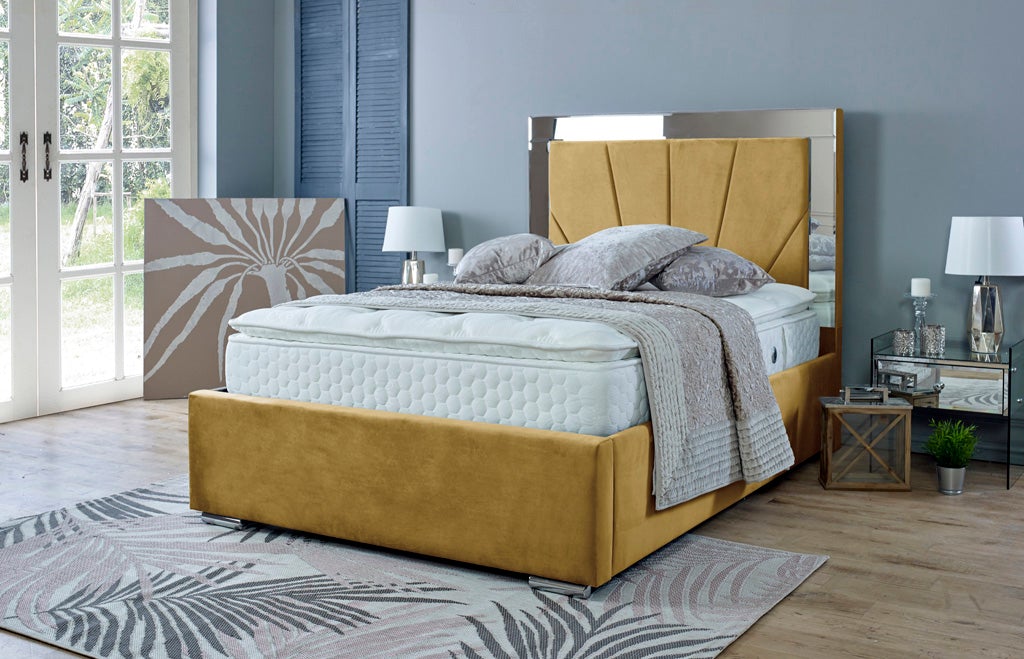 Aurora 6ft Superking Bed Frame- Velvet Pink