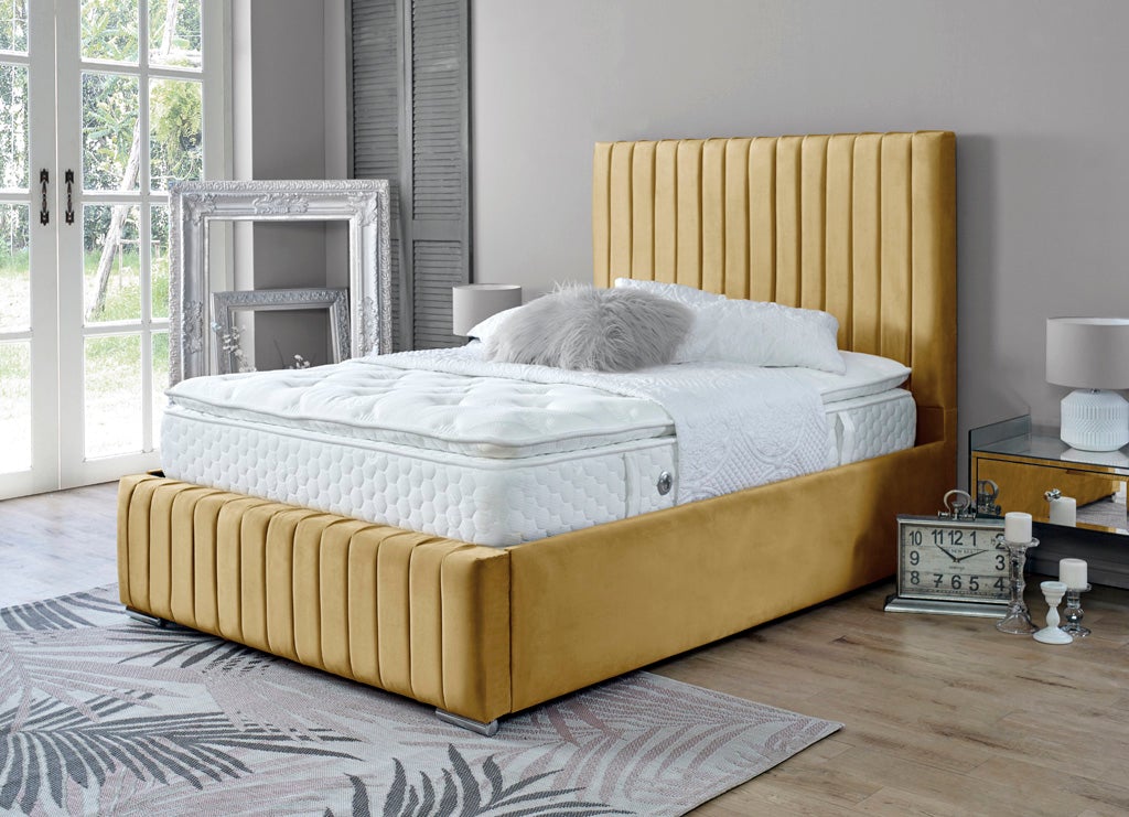 Turin 4ft 6 Ottoman Bed Frame- Naples Silver