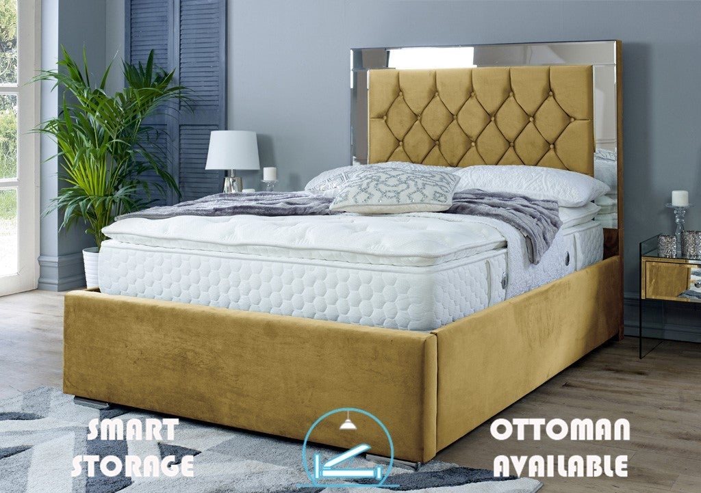 Dormer 4ft Small Double Bed Frame - Velvet Silver