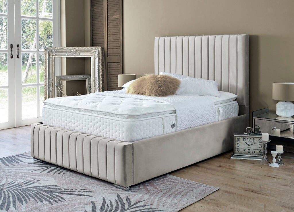 Turin 4ft 6 Ottoman Bed Frame- Naples Silver