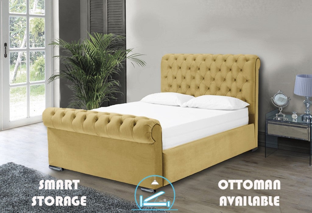 Benito 4ft 6 Bed Frame- Naples Sand