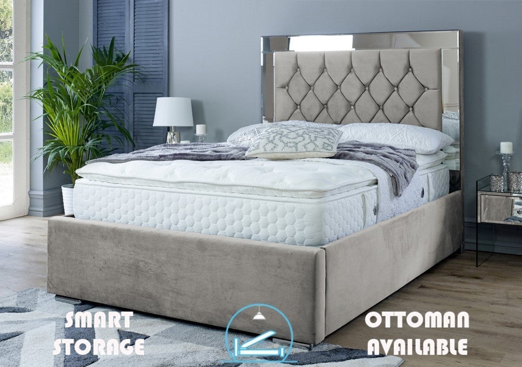 Dormer 6ft Superking Bed Frame- Velvet Grey