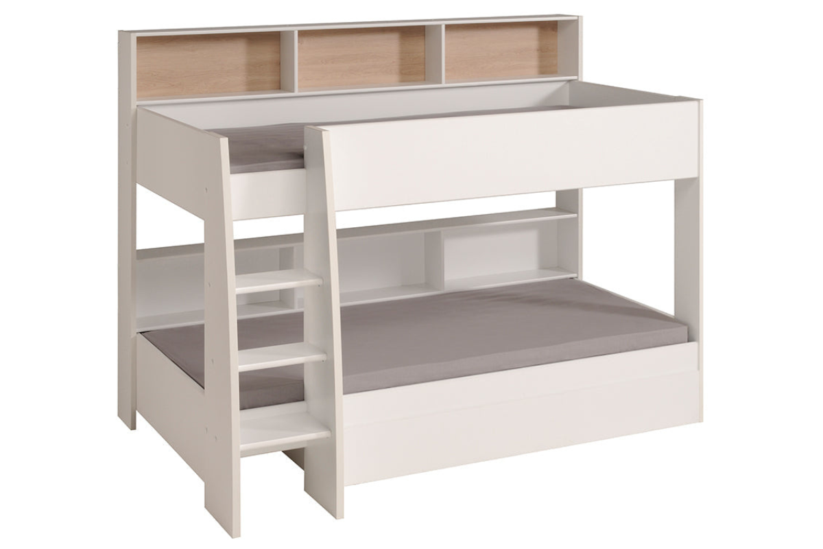 Aslan Bunk Bed - Oak and White Panels