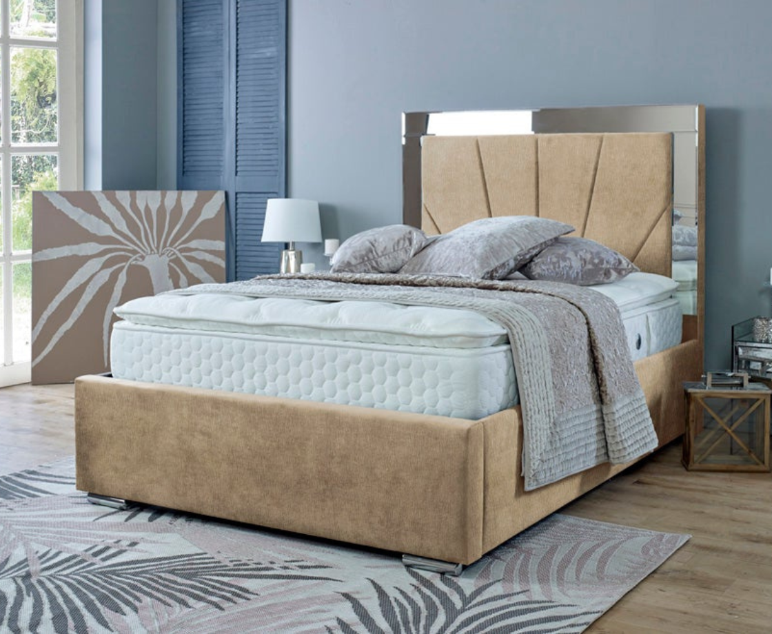 Aurora 6ft Superking Ottoman Bed Frame - Velvet Grey