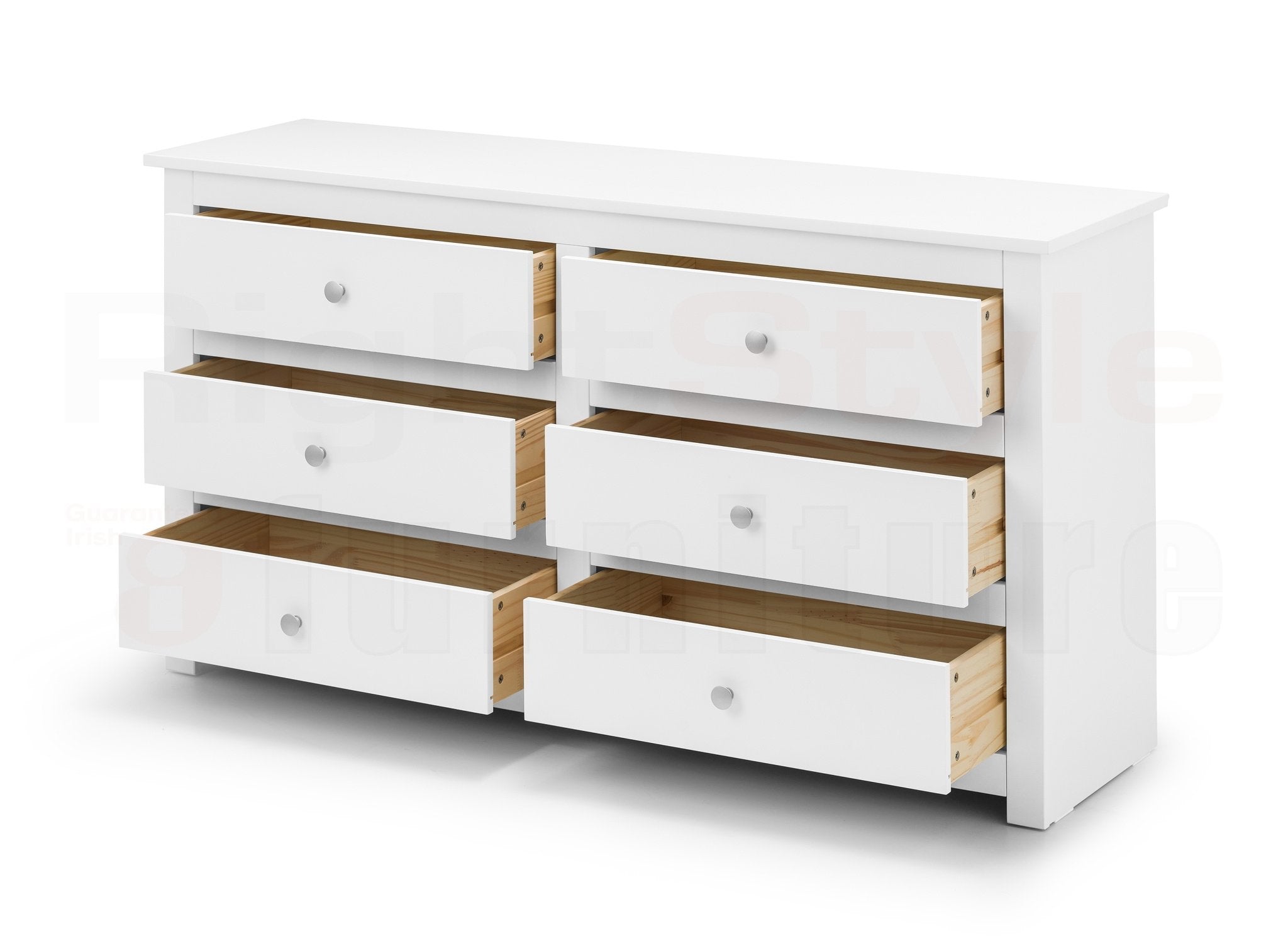 Bradley 6 Drawer Chest - Surf White