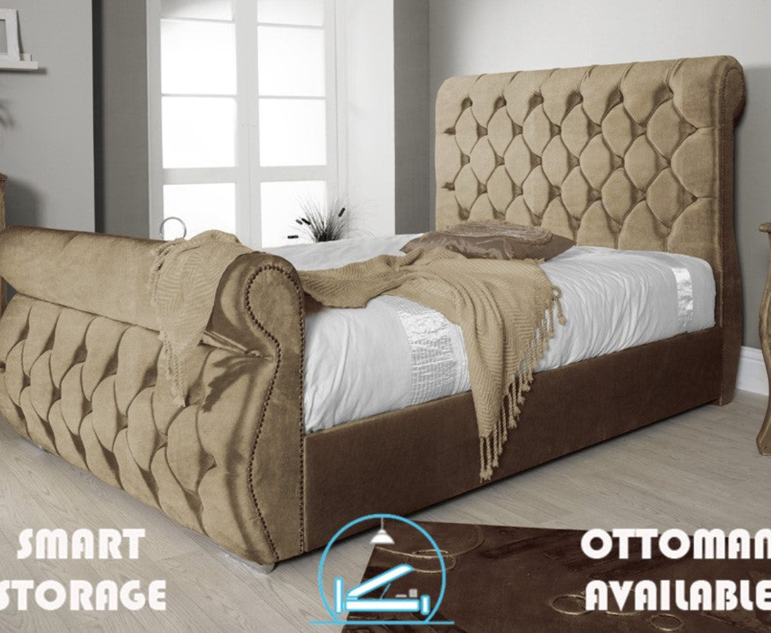 Chester 4ft Ottoman Bed Frame - Naples Grey