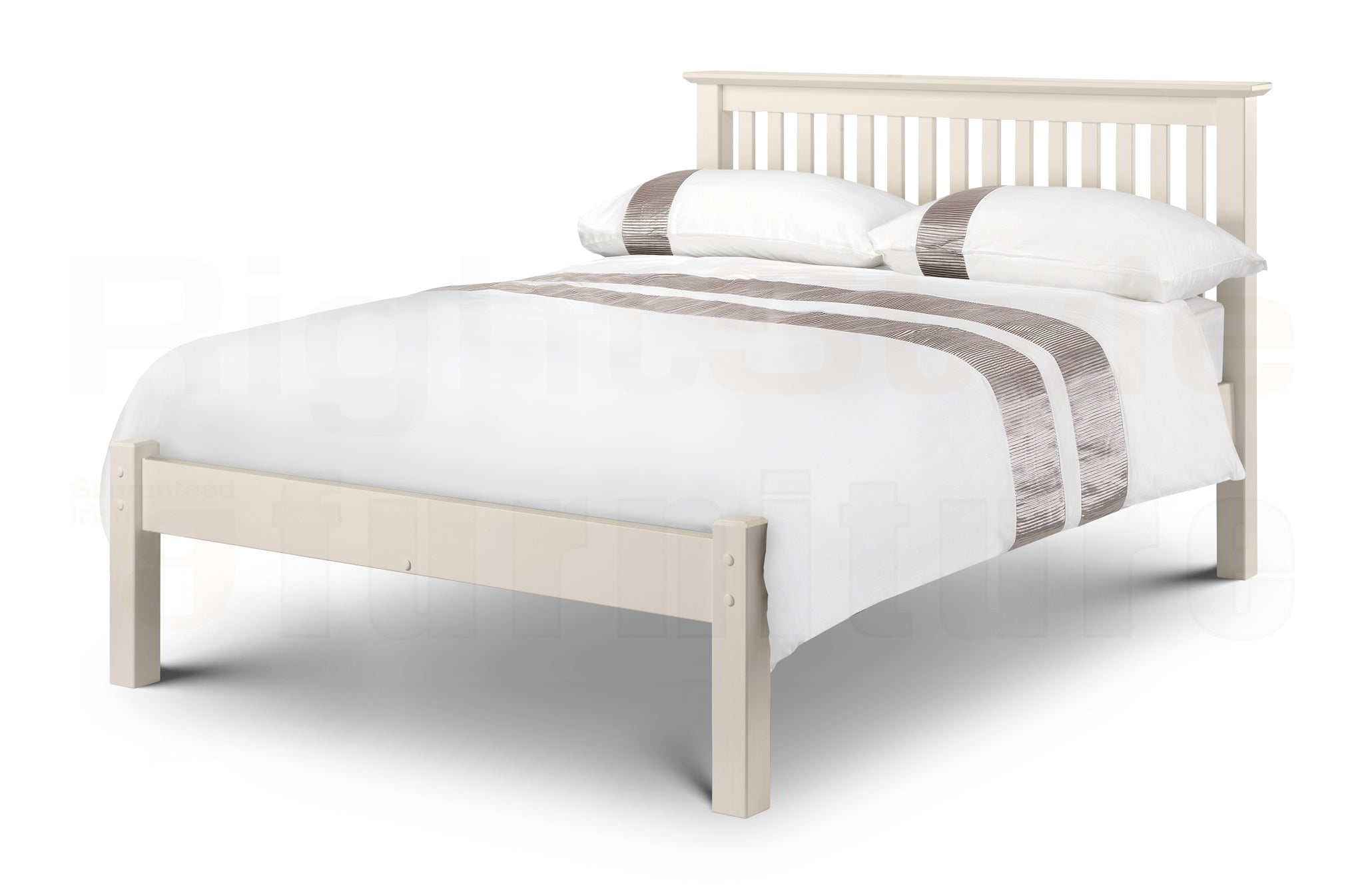 Cortez Bed Lfe Stone White 120Cm