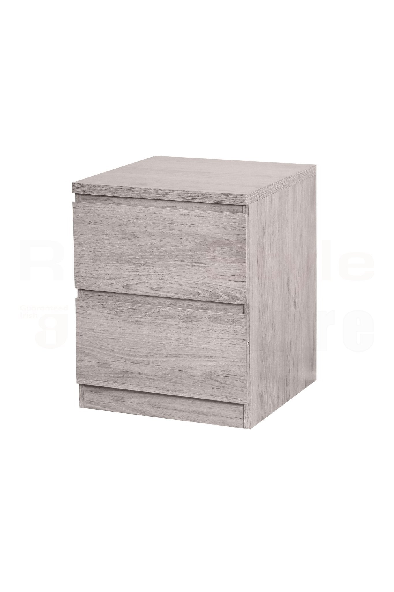 Europa  2 Drawer Bedside Grey Oak