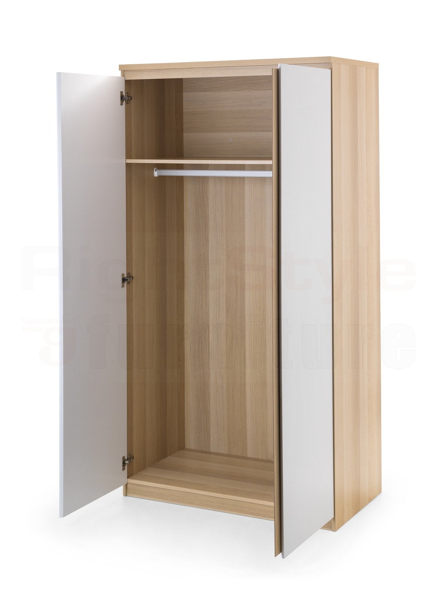 Europa  2 Door Wardrobe White & Oak