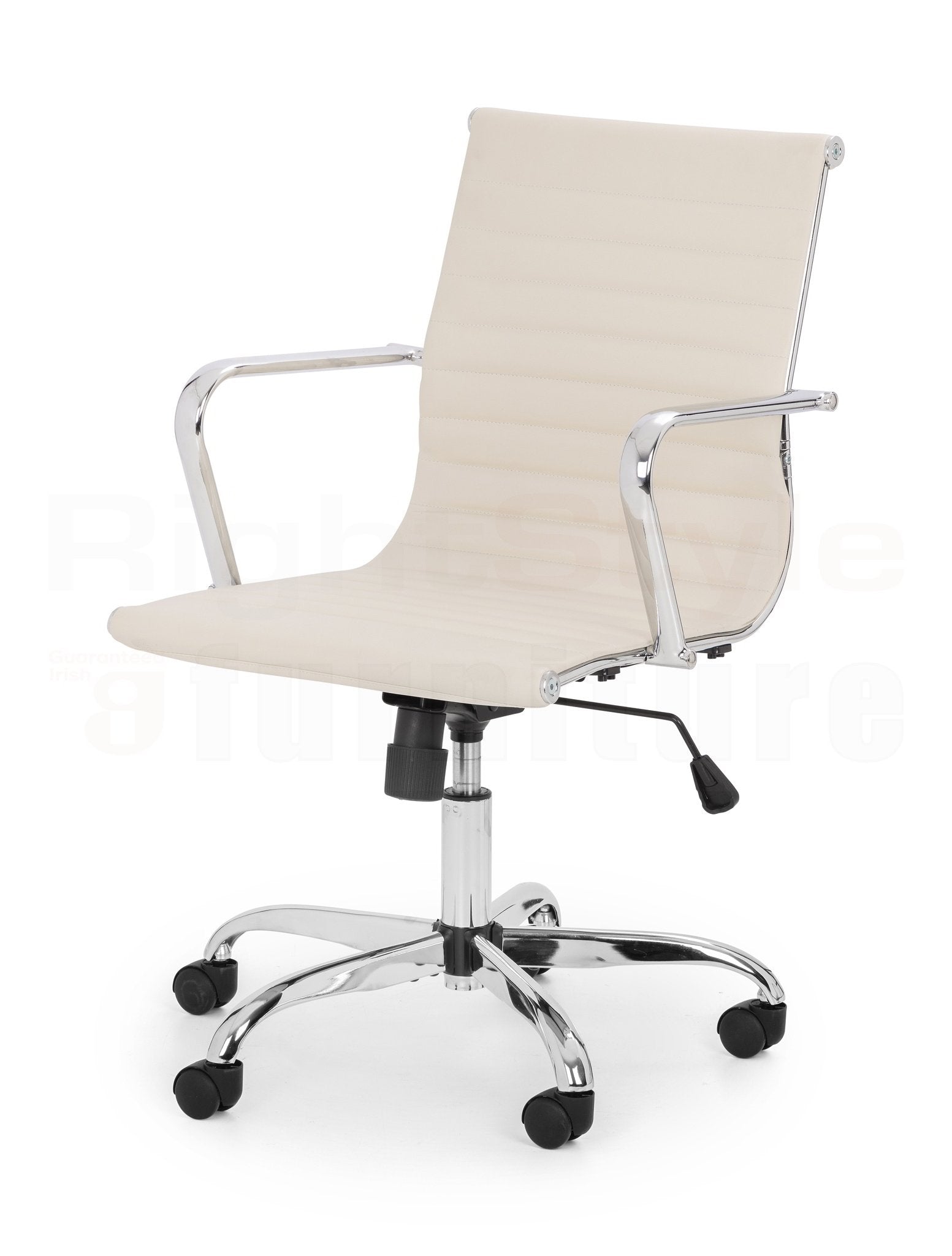 Gio Ivory & Chrome Office Chair