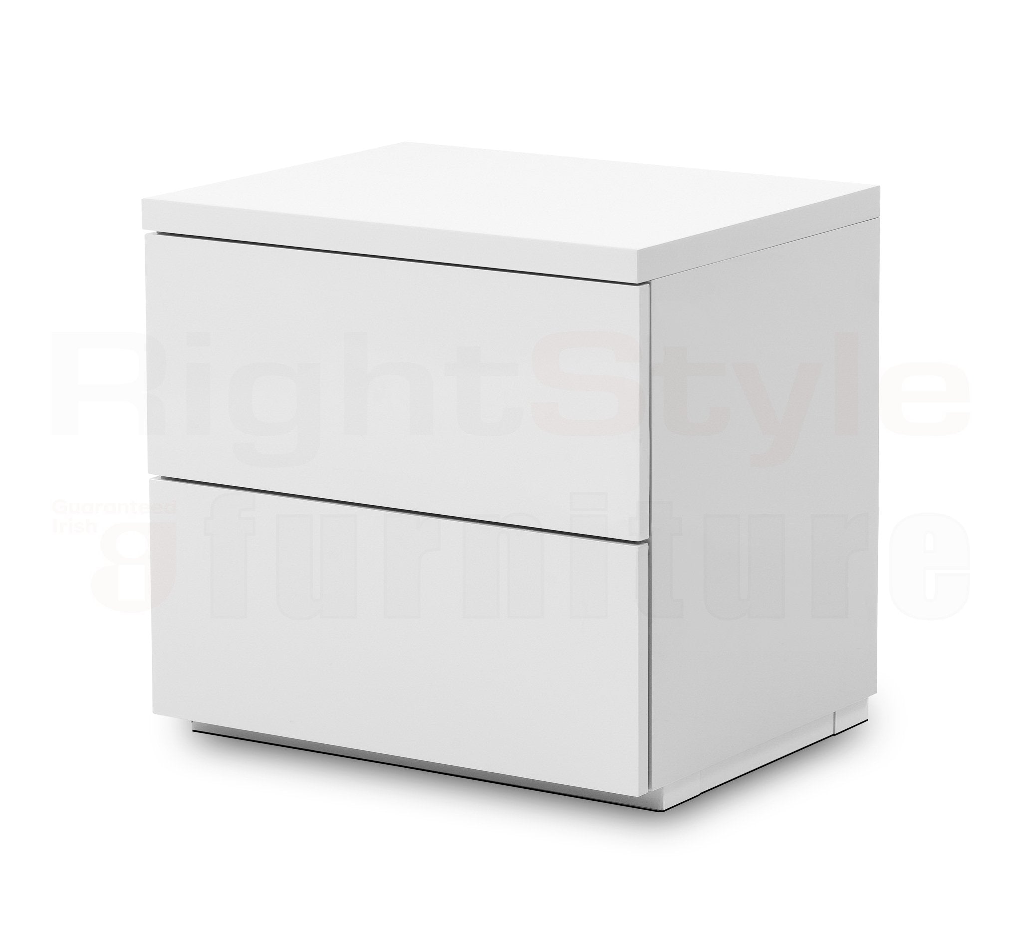 Grace 2 Drw Bedside - White Gloss