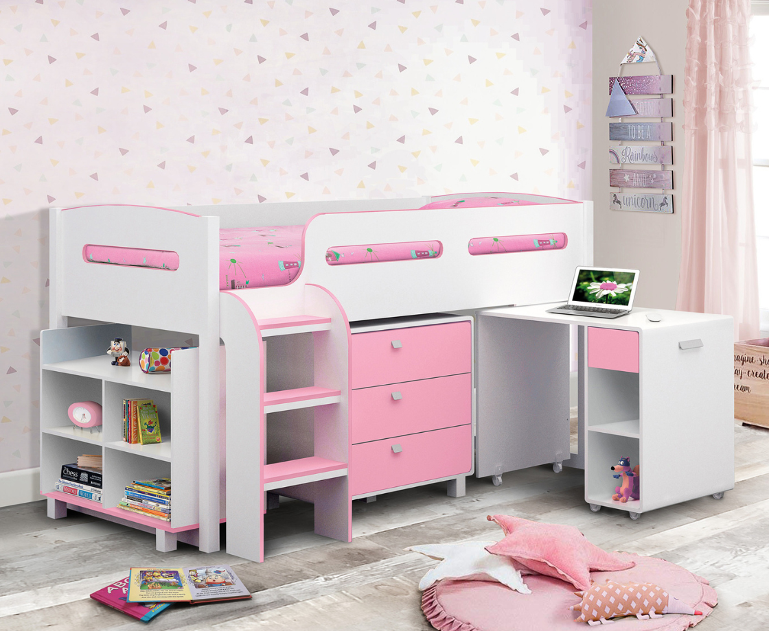 Janus Cabin Bed Baby Pink OGEL KIDS BEDS