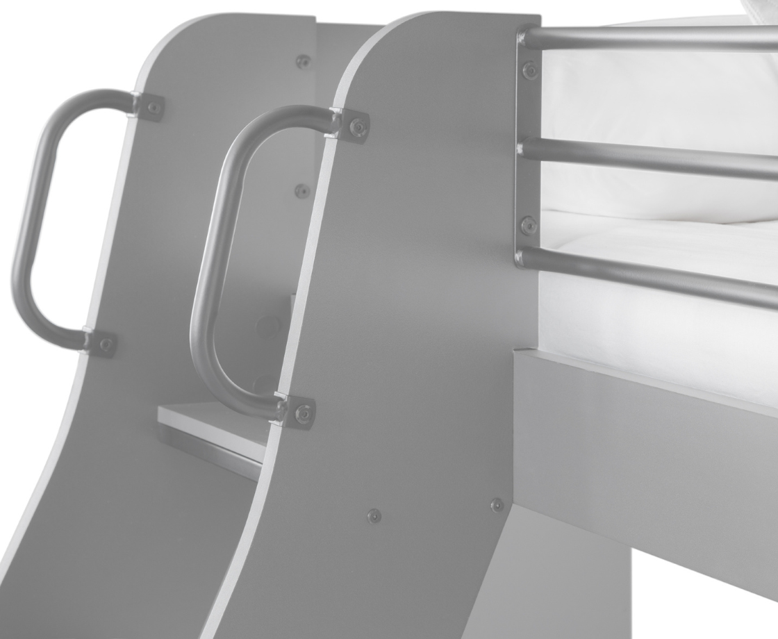 Lumi Triple Sleeper Bunk - Light Grey