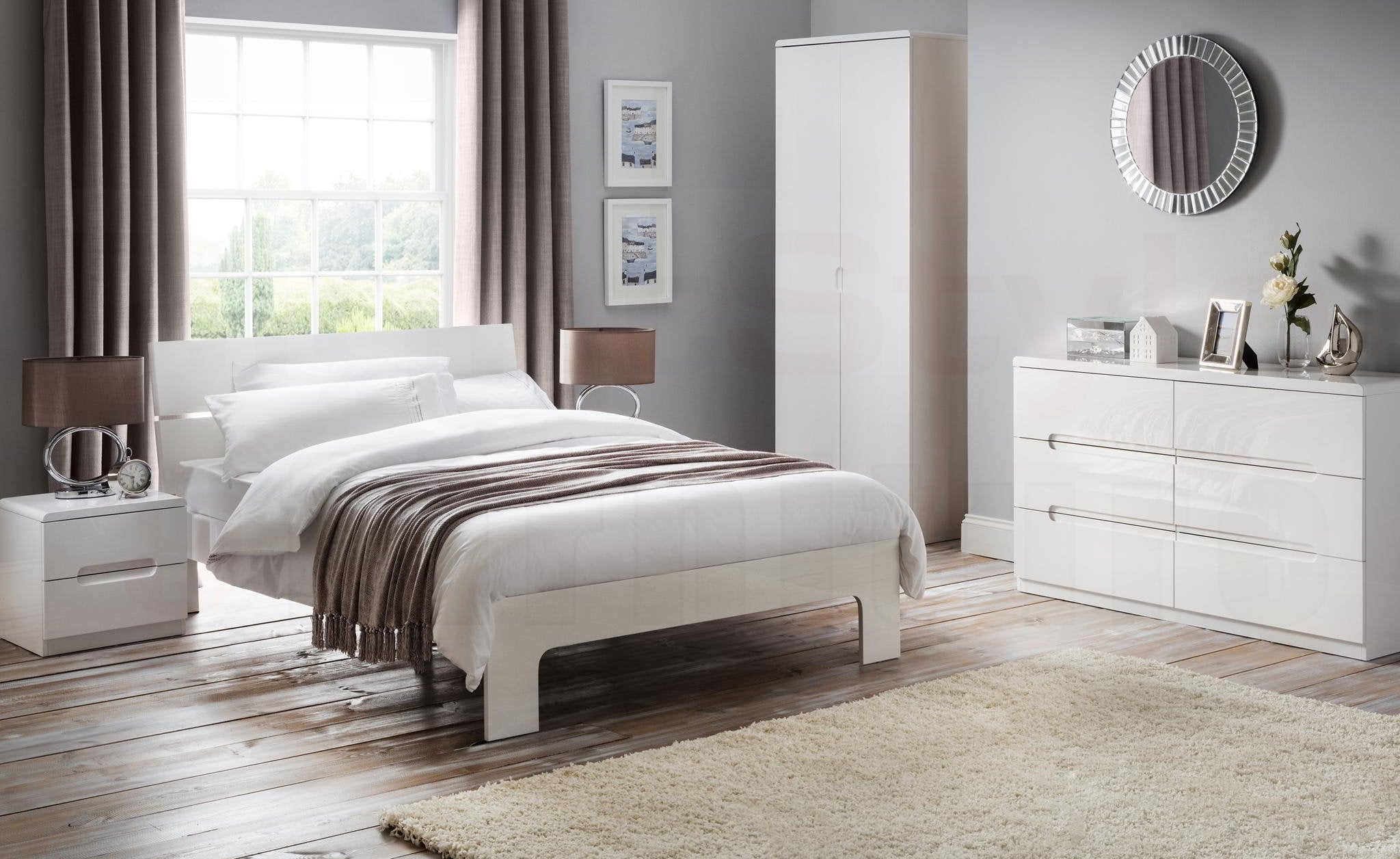 New York 2 Drawer Bedside