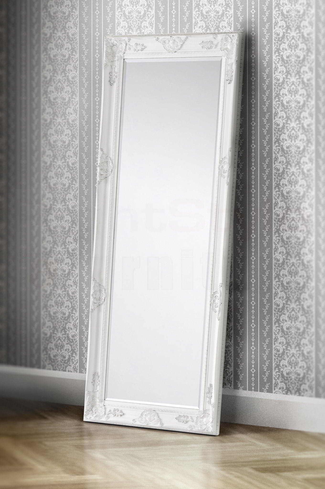 Pari White Lean-To Dress Mirror