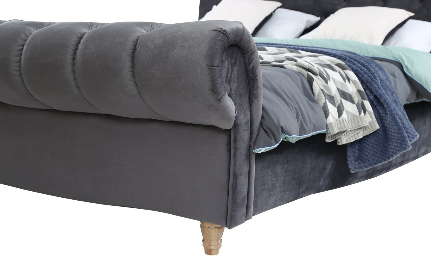 Sloane Grey 5Ft Kingsize Frame