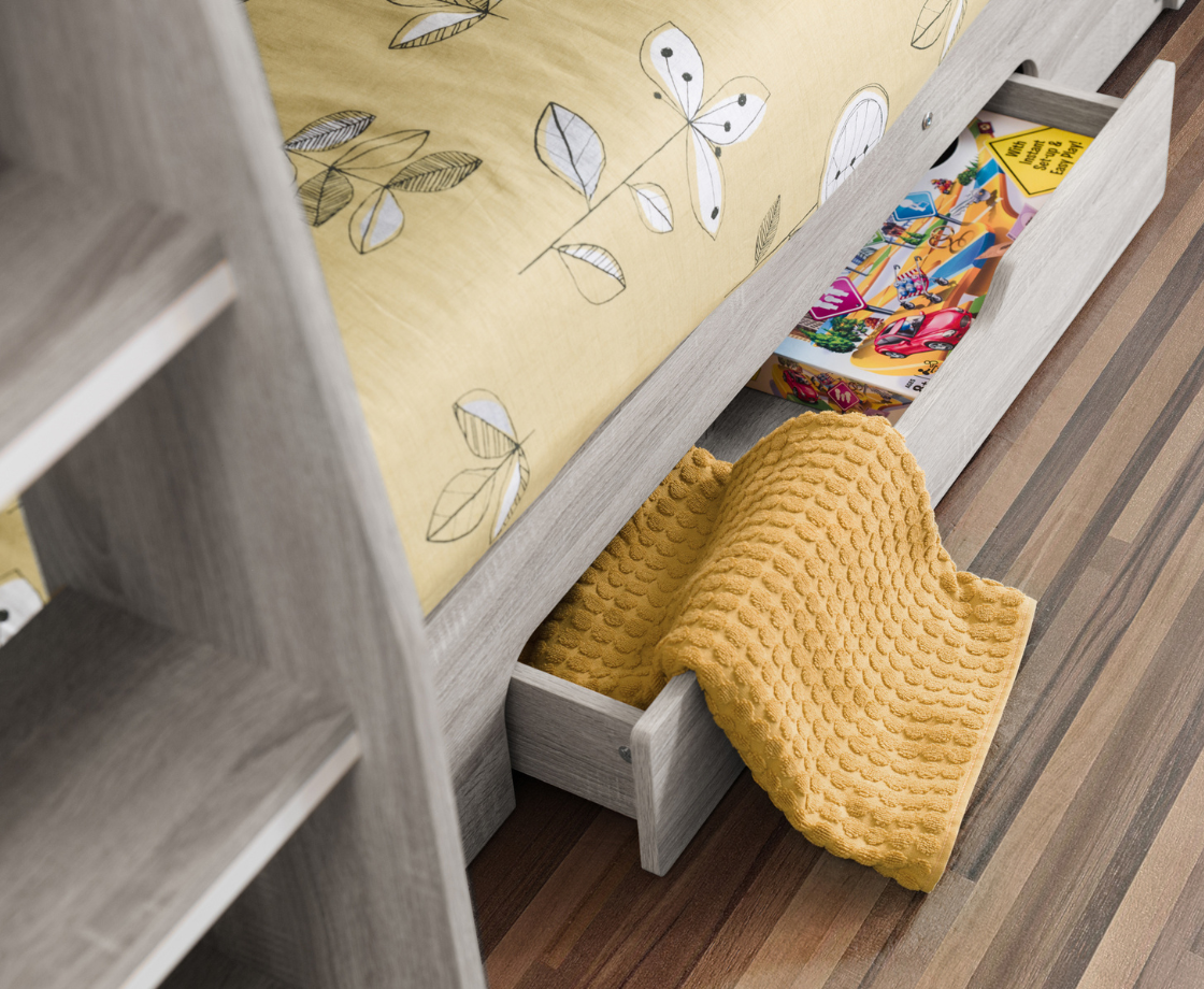 Titan Bunk Bed - Grey Oak