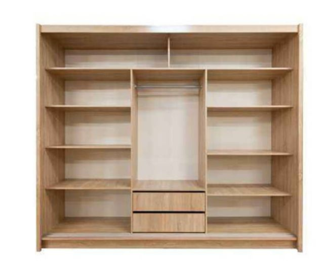 Toronto 2.5m Slide Robe - Oak | White