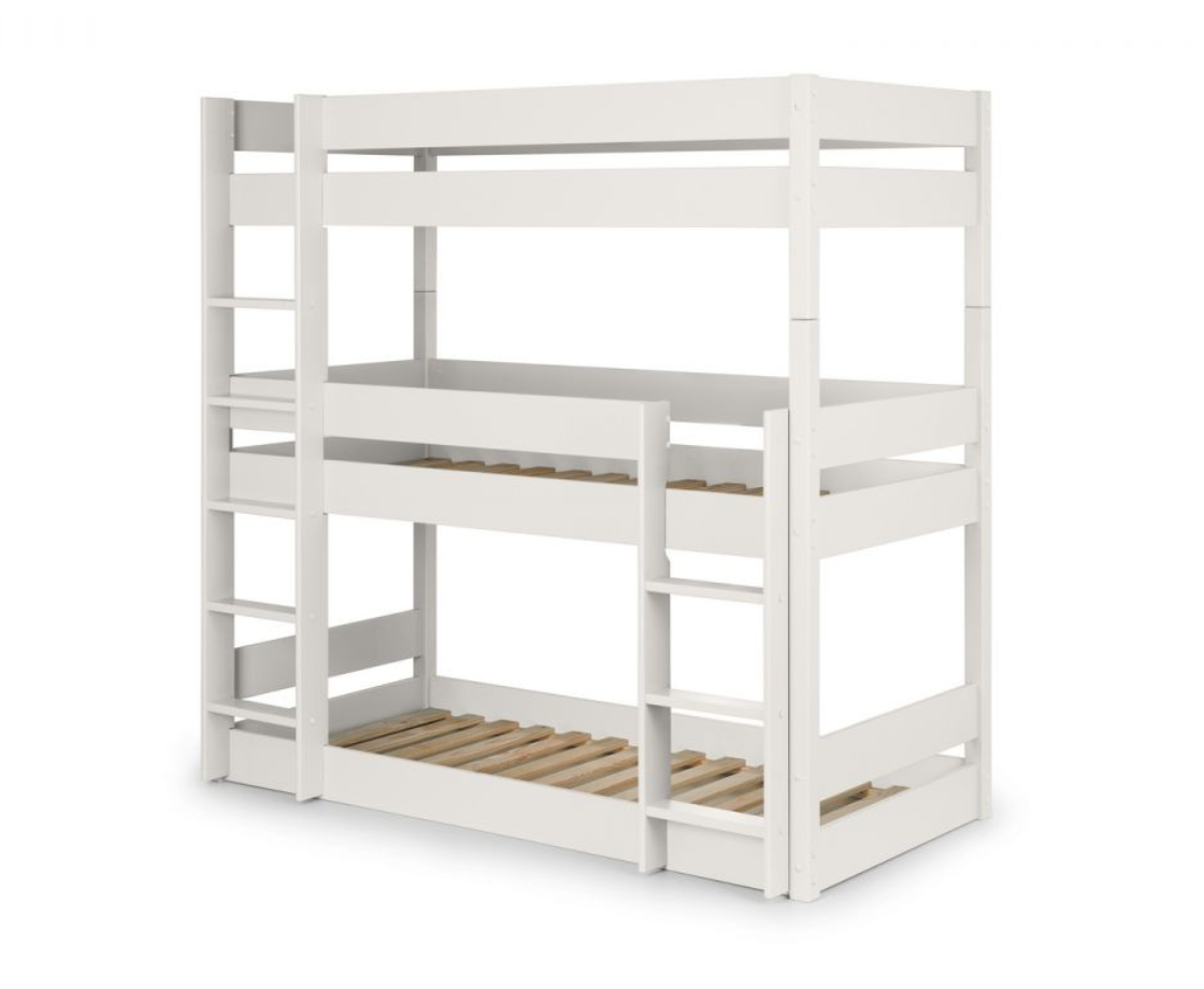 Trio Triple Sleeper Bunk Bed - Surf White