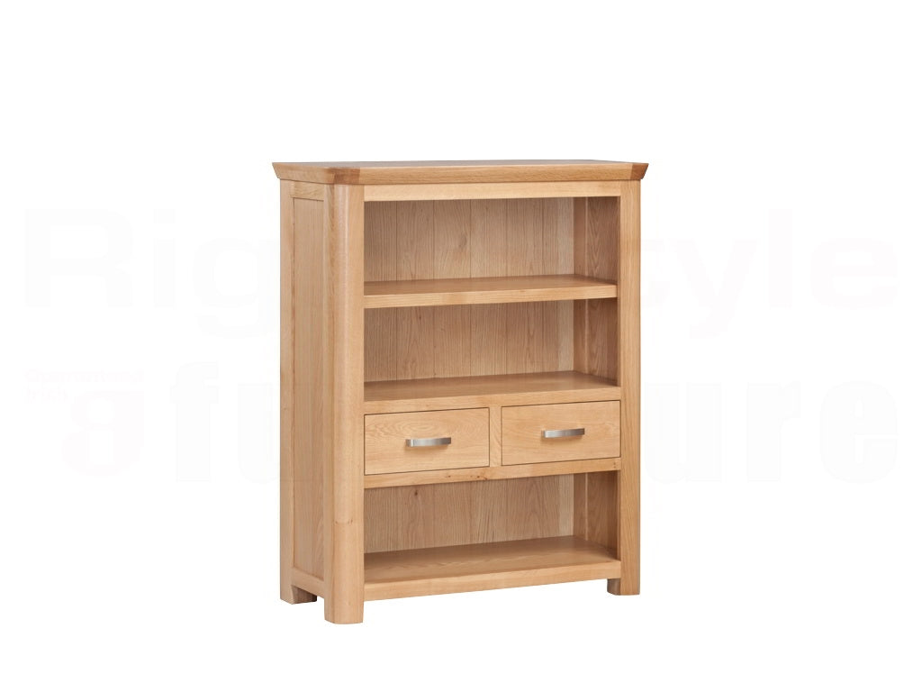 Turin Oak Low Bookcase