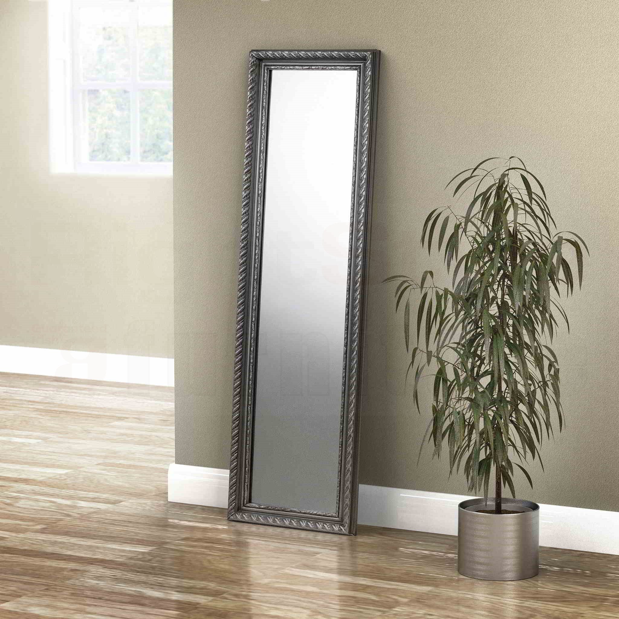 Allegro Pewter Elegant Metal Trim Dressing Mirror